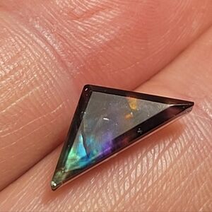 Ammolite Stone Doublet Fancy Shape Step Cut Loose Gemstone 7 x 16 MM